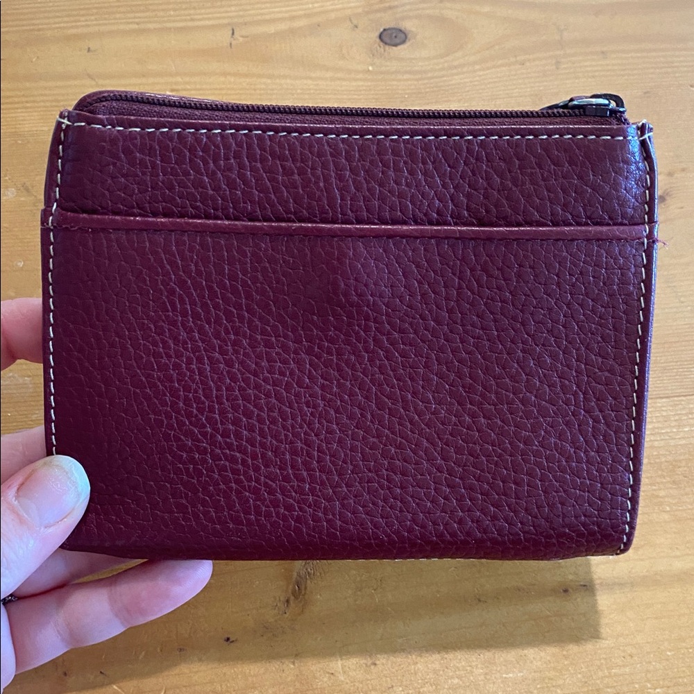 Brighton Burgundy Leather Women's Wallet With Buckle - Picture 10 of 10